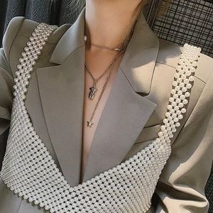 Pearls Bra statement top.